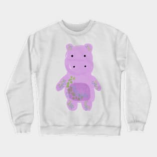 Flower hippo Crewneck Sweatshirt